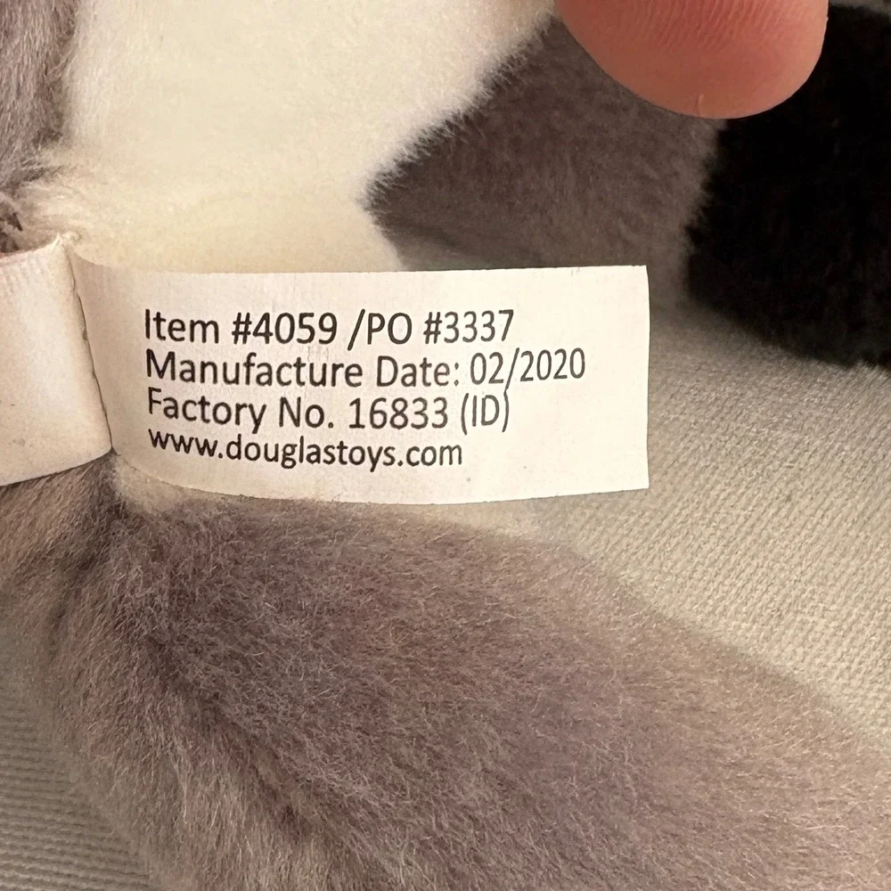 Douglas Cuddle‎ Toys Grey Donkey Plush Standing Stuffed Animal 4059 Grey 9 inch